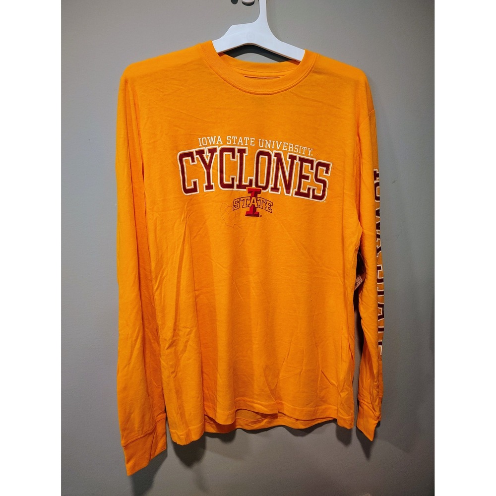 Iowa State University Cyclones Long Sleeve T-Shirt Rivalry Threads Gold Mens M